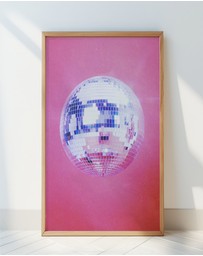 Olive et Oriel - Pink Disco Ball by Samantha Hearn Art Print