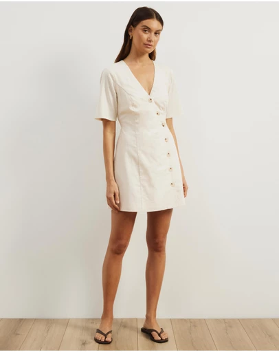 Atmos&Here - Alice Asymmetric Wrap Mini Dress