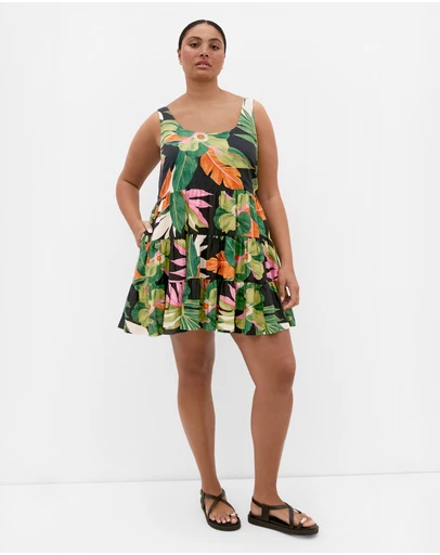 City Chic - Paradiso Print Mini Dress