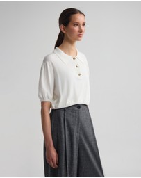 Oxford - Rose Polo Knitted Top