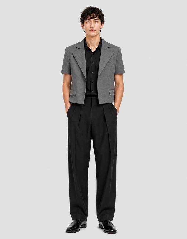 Justin Cassin - Javier Short Sleeve Crop Blazer