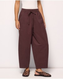 AERE - Cotton Barrel Leg Pants