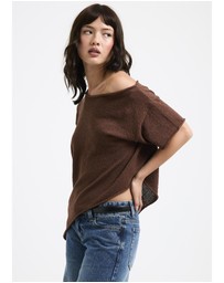 Subtitled - Asymmetric Knit Top