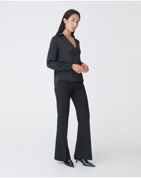 Forcast - Lila V-neck Satin Blouse