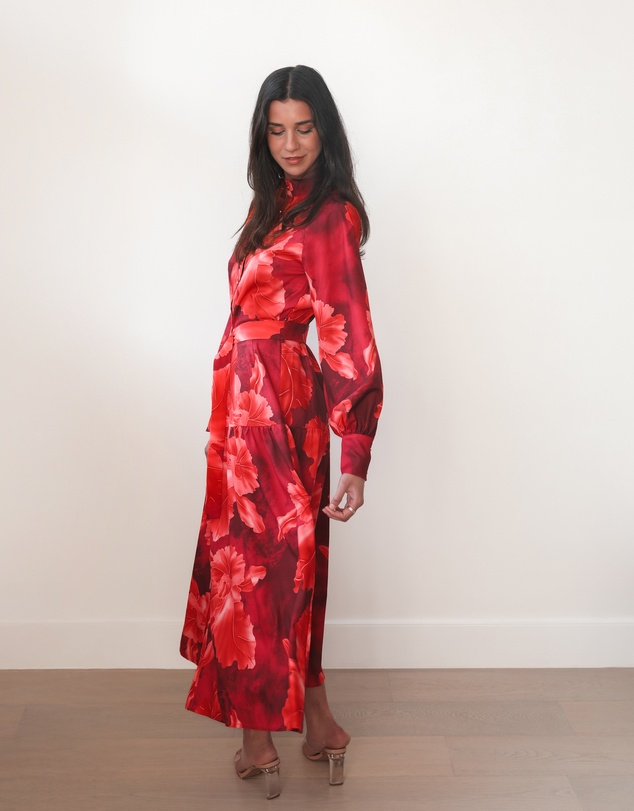 Esther & Co - Zirella Dress - Red Floral
