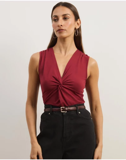 Atmos&Here - Zella Jersey Knot Tank Top