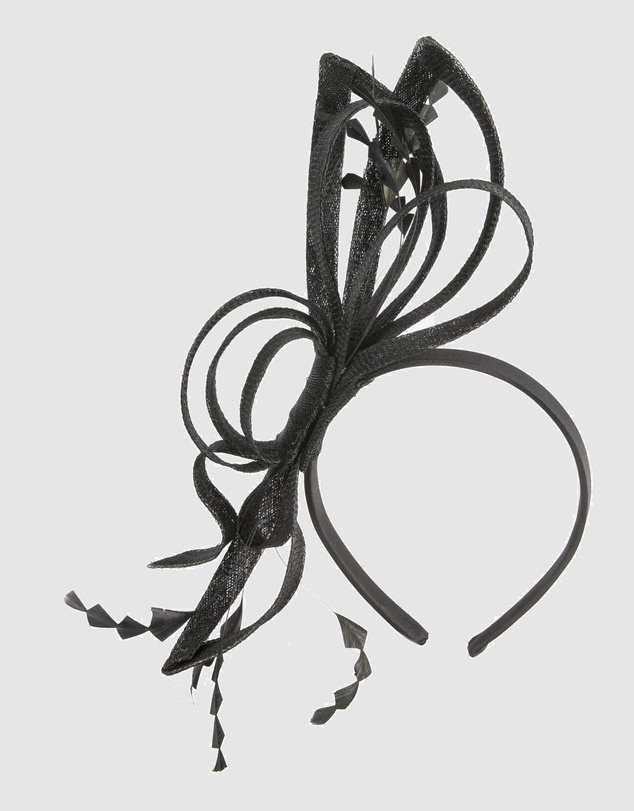 Max Alexander - Black Sinamay Loops Fascinator