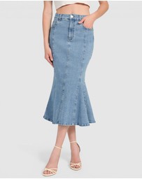 GUESS - Lia Denim Midi Skirt