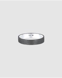 Kuzzoi - ICONIC EXCLUSIVE - Ring Men Classic Matt Look Oxidised in 925 Sterling Silver