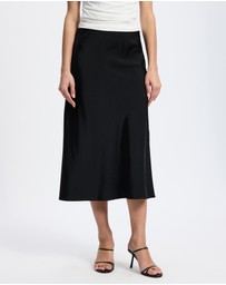 Mossée - Lily Midi Silk Skirt
