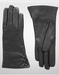 DENTS - Sophie Leather Gloves with Fur Cuffs Wool Lined