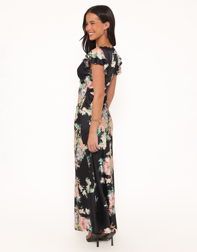 Petal & Pup - Arella Maxi Dress - Black Floral