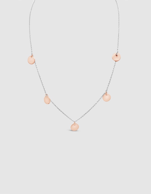 Ichu - Rose Gold Multi Disk Necklace