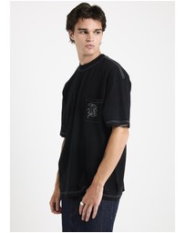 Black Noise White Rain - Contrast T-Shirt
