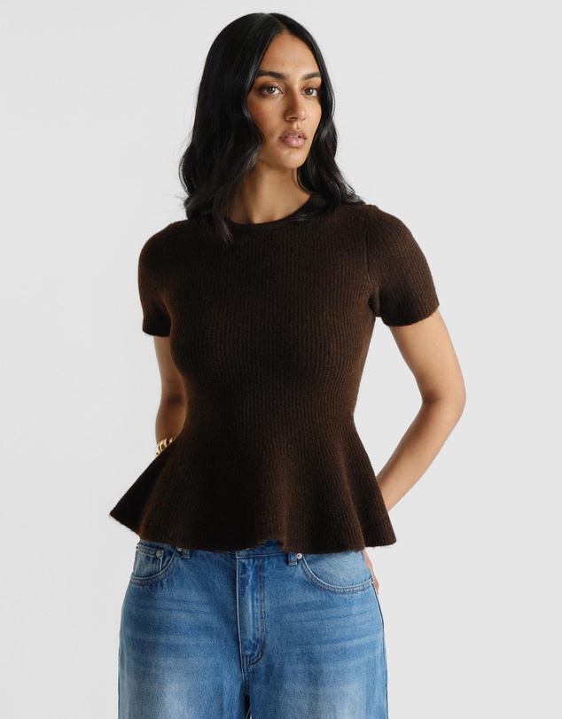 Decjuba - Amalia Peplum Knit Tee