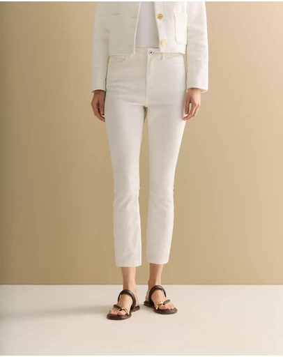 Trenery - Cropped Slim Jean in White