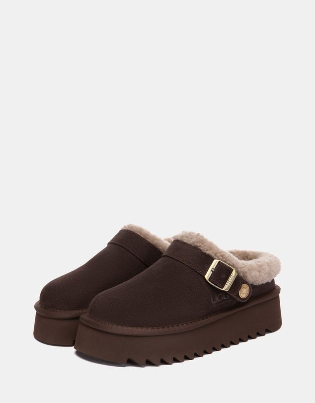EVERAU - Australian Shepherd Ugg Pulsey Platform Cow Suede Upper House Shoes