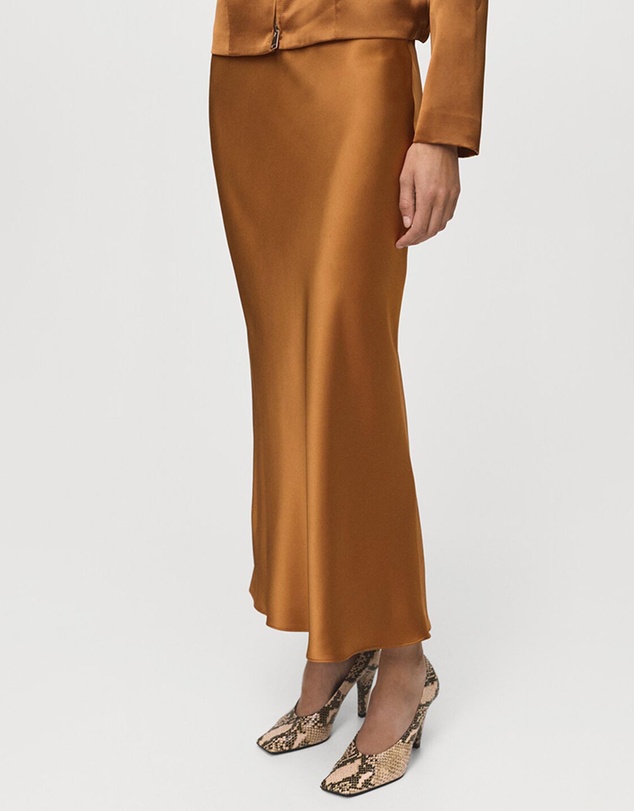 M.N.G - Midi Satin Skirt