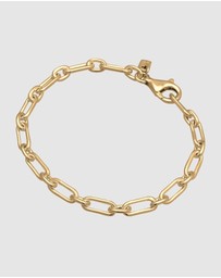 Kuzzoi - ICONIC EXCLUSIVE - Bracelet Male Link Chain 925 Sterling Silver Gold Plated