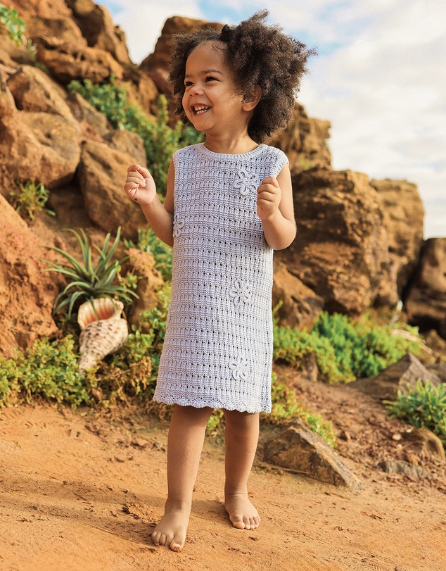 Kynd Baby - Crochet Dress in Blue