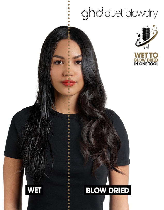 ghd - NEW duet blowdry 2-in1 Blowdry Brush in Sun-Kissed Peach