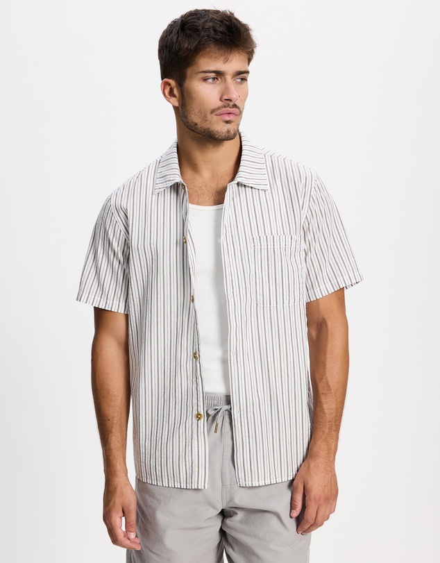Rhythm - Seersucker Stripe SS Shirt