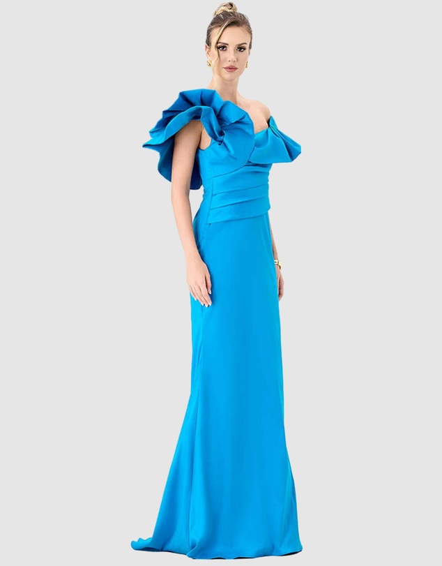 Bariano - Sminty Dramatic Frill Gown