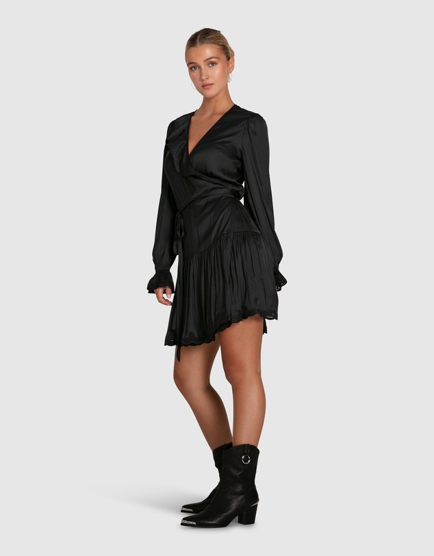 Belle & Bloom - Wild Flower Embroidered Wrap Dress