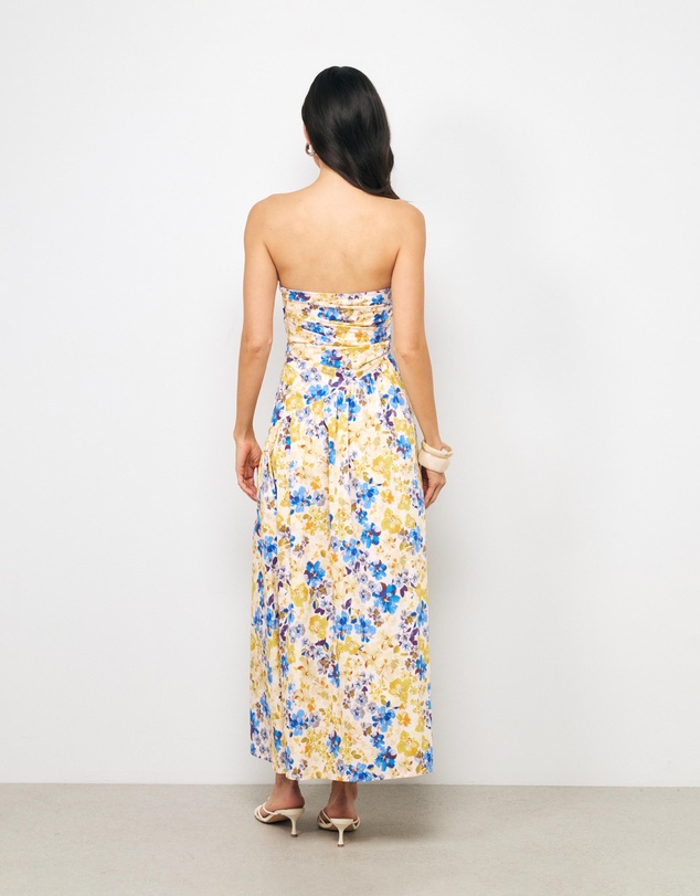 AERE - Elodie Cotton Strapless Maxi Dress