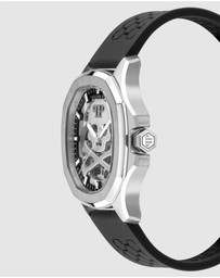Philipp Plein - Plein Philipp 42mm Silver Dial with Black Silicone Strap