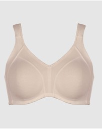 Naturana - Side Smoothing Organic Cotton Wirefree Minimiser Bra