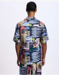 Scotch & Soda - Relaxed-Fit Tencel All-Over Printed Short-Sleeved Shirt