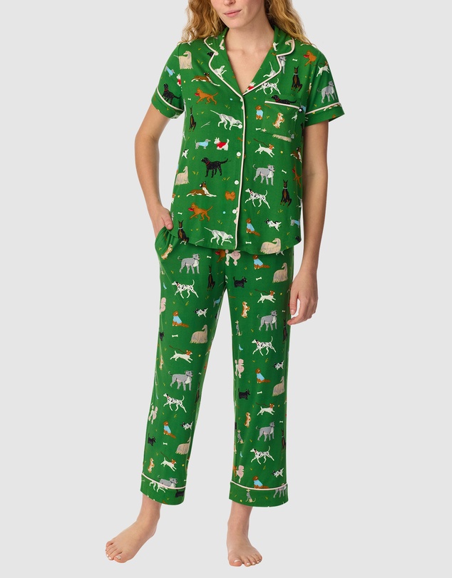 Kate Spade - Button Up Short Sleeve Long Jersey Pyjama Set