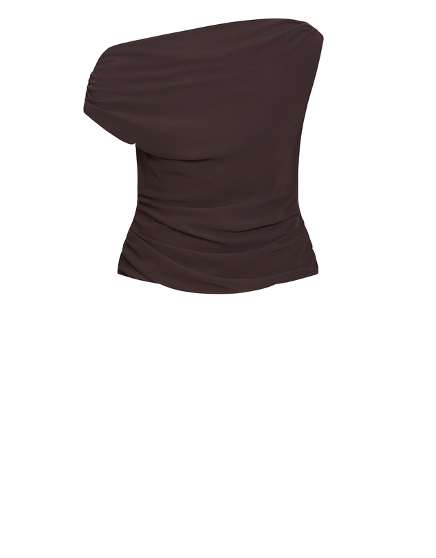 City Chic - Plus size Stassi Off Shoulder Top - espresso