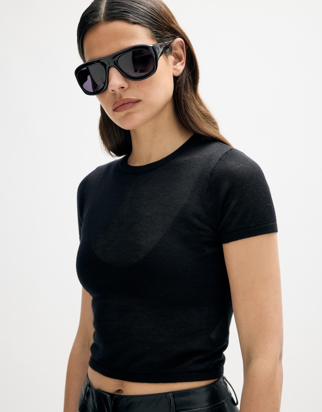 Minima Esenciales - Renna Lyocell Silk Blend Sheer Tee