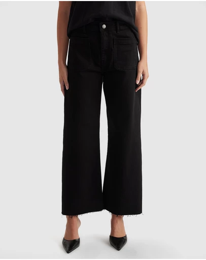 Decjuba - Darcy Cropped Wide Leg Jeans