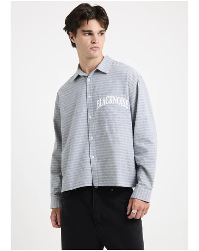 Black Noise White Rain - Heaton Long Sleeve Shirt