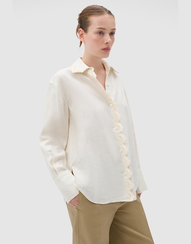 Oroton - Lace Trim Shirt