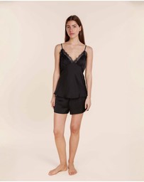 Gingerlilly - Heather Silky Satin Cami and Short Set