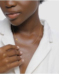 Elli Jewelry - Necklace Aeroplane Travel 925 Sterling Silver Gold-Plated