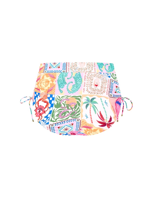 City Chic - Positano Hi Waist Print Bikini Brief