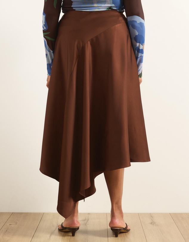 Atmos&Here Curvy - Bonnie Asymmetrical Handkerchief Midi Skirt