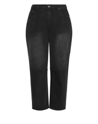 City Chic - Plus size Harley Fit Brooke Barrel Leg Jean - black wash