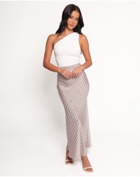 Petal & Pup - Dellia Maxi Skirt - Brown Stripes