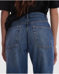 TOPSHOP - High Rise Straight Kort Jeans