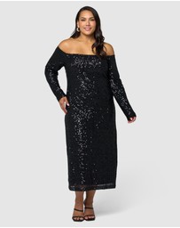 Pink Dusk by Curve Project - Spellbinding Sequin Midi Dress