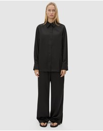 C&M CAMILLA AND MARC - Ground Satin Long Sleeve Shirt