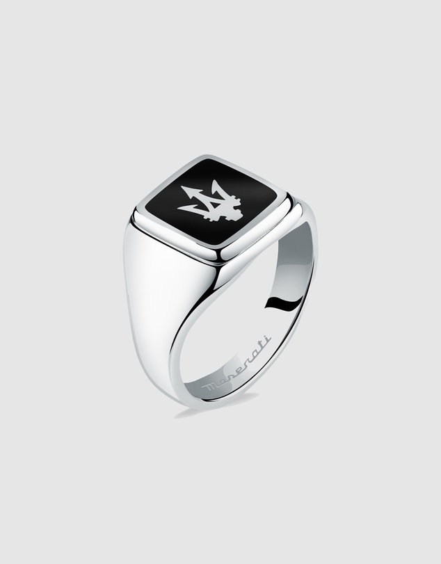 Maserati - Black Enamel Size 019 Ring