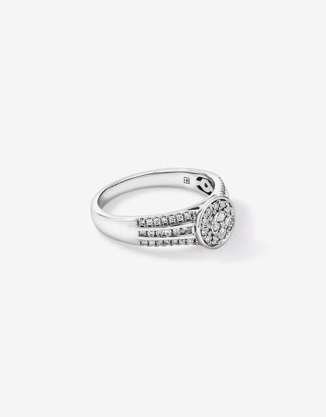 Michael Hill - 0.35 Carat TW Round Diamond Cluster Ring in Sterling Silver