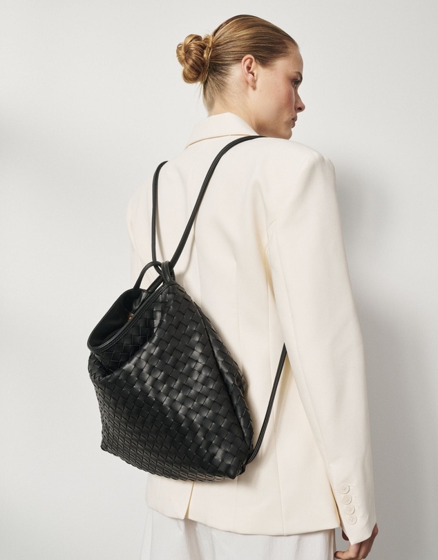 VESTIRSI - Woven Bella Convertible Backpack Black